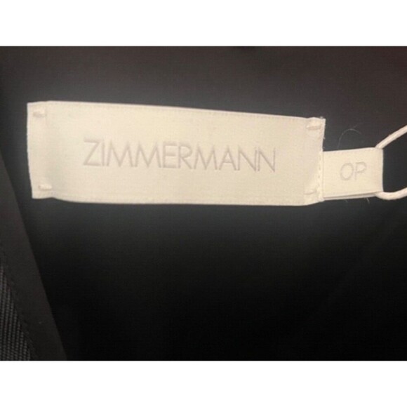 Zimmermann Cira Tiggy Scallop Peplum Black Top Size US 2P 100% Linen - Picture 13 of 14